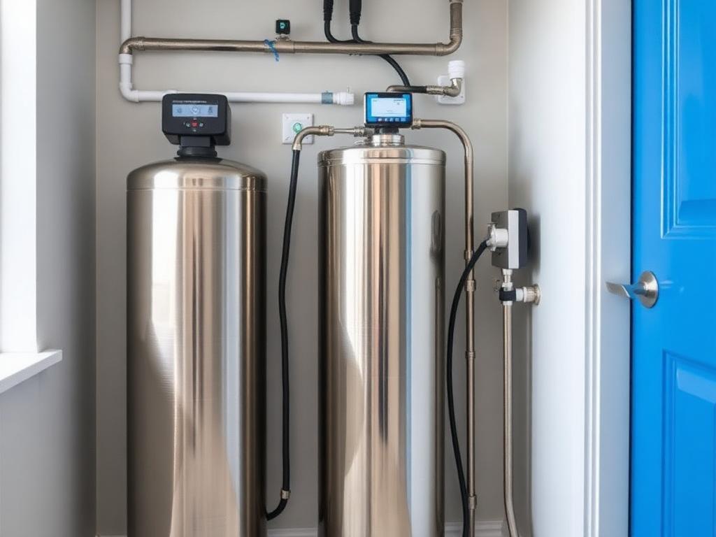 Professionally installed whole home water filtration system in a Tucson home